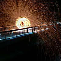 Rapid fire rain on the bridge :